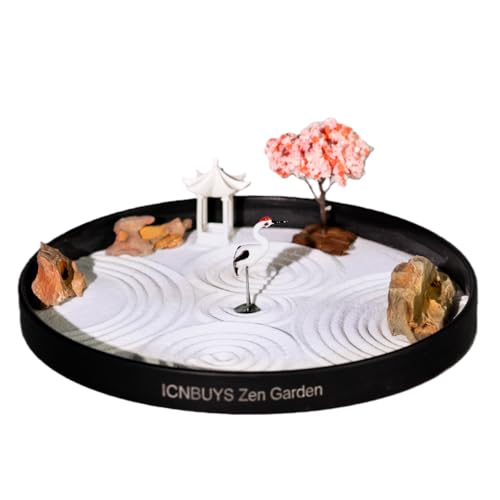 icnbuys, giardino zen da tavolo fai-da-te con accessori e utensili vari, metallo, i