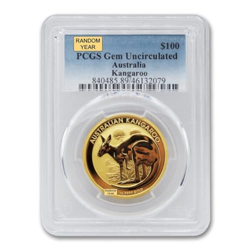 1987 W to Present 1oz Australian Gold Kangaroo GemUnc (Random Year) $100 PCGS Gem Unc.