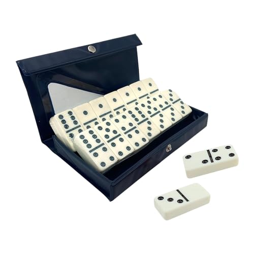 Jeu de dominos Double Six avec étui de transport compact et éducatif Fityle