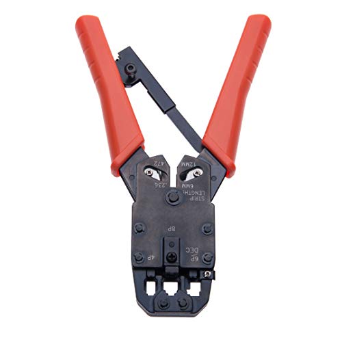 Crimping Tool Wire Crimper Plier Ratchet Cable Cutter for 4P, 6P, 8P / RJ-10, RJ-11, RJ-12, RJ-45 / Cat5, Cat5e, Cat6, Cat6e, Cat7 Cables | Wire Stripping Crimp Cutting Tool Hand Tools Stripper Cutter 6 Crimping Tool Wire Crimper Plier Ratchet Cable Cutter for 4P, 6P, 8P / RJ-10, RJ-11, RJ-12, RJ-45 / Cat5, Cat5e, Cat6, Cat6e, Cat7 Cables | Wire Stripping Crimp Cutting Tool Hand Tools Stripper Cutter - Image 6