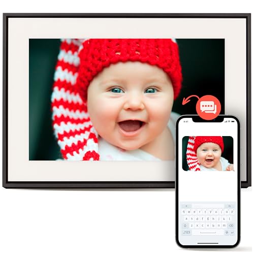 Digital Picture Frame with Touch Screen, 10-Inch Display