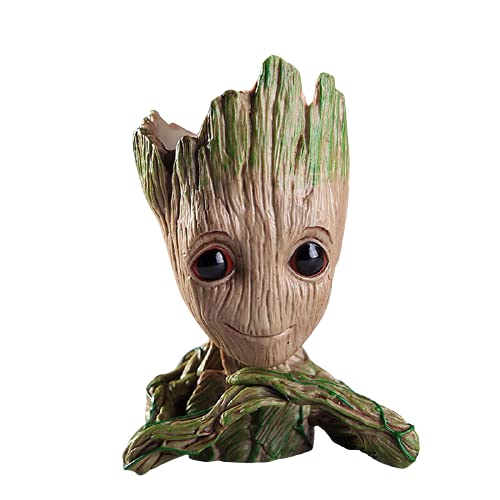 Vaso de flores groot multifuncional armazenamento, artesanato, jardim vaso de flores forma bonito, c