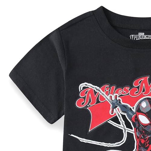Image of Marvel Spider-Man Miles Morales Boys Short Sleeve T-Shirt and Shorts Set for Big Kids