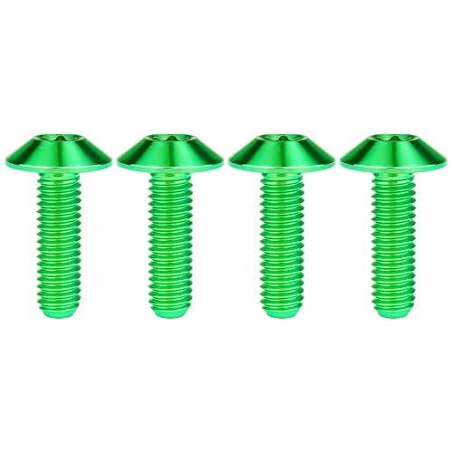 Titanium M4 M5 M6 Button Torx Head Bolt Screw (Green, M5x20mm)