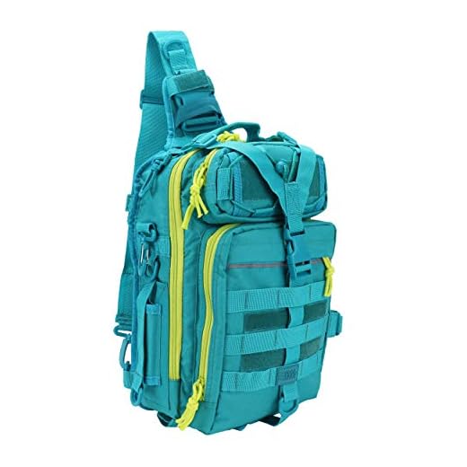 OSAGE RIVER Convertible Sling Bag for Hiking, Fishing, or Commuting, Crossbody Backpack with MOLLE System, Stores Tackle Boxes, Large, Green