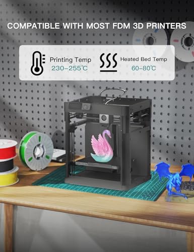 Image of PINBALL PETG Rainbow 3D Printer Filament 1.75mm, Multicolor Translucent PETG Filament, Accuracy + /- 0.02 mm, 1kg Spool (2.2lbs), Liuli red