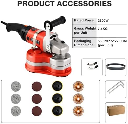 Portable Three-Head Wall and Floor Sander | Concrete Grinder Set for Walls and Floors | Versatile Polishing Machine for Cement Sur-face Refinishing