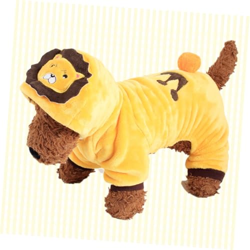 Disfraz León para Perros XS de Coral Fleece miniatura 3