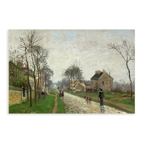 Poster Route de Versailles Camille Pissarro pour sublimer la déco jaune de votre salon 30x45 cm