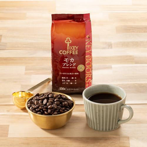 キーコーヒー KEY DOORS+ モカブレンド 豆 LP 150g