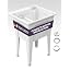 No Plastic Faucet Included - White