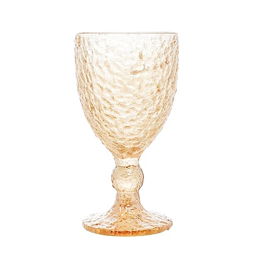 Taça de Água de Cristal Martelado Petra Âmbar 320ml - Lyor