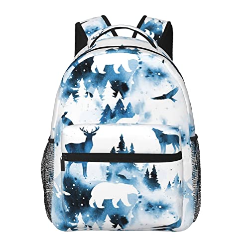 Sac à dos ordinateur portable femme loup léger contre le désordre en voyage