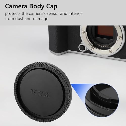 Image of MOSTOS - Camera Body Cap for Sony E-Mount NEX Cameras A7II,III A7R III A9 A7 A7R A7S A6500 A6300 A6000 A55 A65 A77 A99 A900 A700 A580 A560 NEX-7