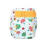 TotsBots EasyFit Star All-in-One wiederverwendbare Windeln – super saugfähige Stoffwindeln, Einheitsgröße (Pilzstadt, 3,6-15,9 kg)