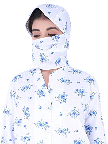Image of SAMBHAV Girls /Women's Cotton Floral Print Sun Protection Summer Coat With Cap (Pack Of 1).