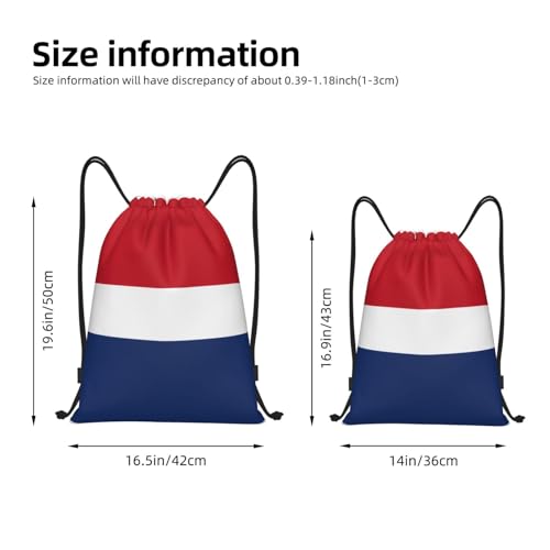 Small Drawstring Bag - Sport Dutch flag Print Sackpack for Yoga, Dance, Travel, Hiking - Lightweight Storage4