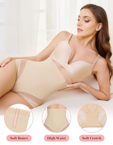 Shapewear Tummy Control Underwear - High Waisted Shapewear Panties Compression Body Shaping Briefs Girdle Panty4