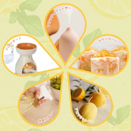 SALKING アロマオイル 柑橘系 6種セット エッセンシャルオイル 精油 スウィートオレンジ/ベルガモット/レモン/グレープフルーツ/ライム/ゆず 10ml×6本