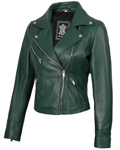 Image of Blingsoul Womens Real Leather Jacket - Asymmetrical Leather Jackets for Women