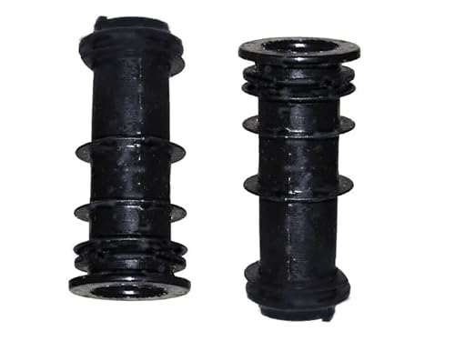 #502C-2 Chromcraft 2" to 2-1/8" top OD x 1 7/8" ID Replacement Black Plastic Insert Seat Post Bushing for Kitchen, Dinette Chair Swivels - 2 Pack