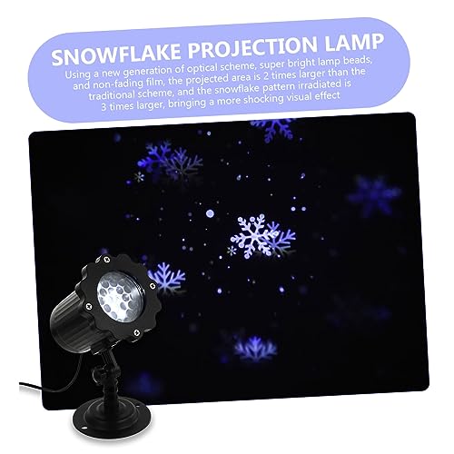 OSALADI 1Pc Lâmpada De Projeção Luz De Natal Dinâmica Lâmpada De Floco De Neve Luz De Projeção De Ne