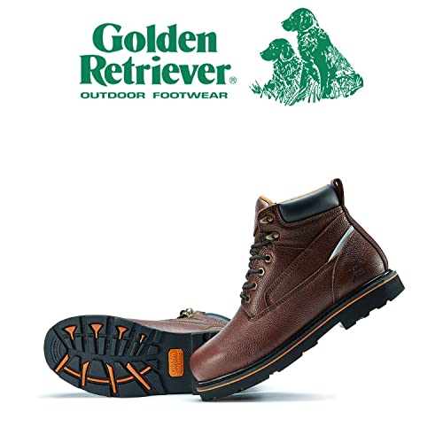 Golden Retriever Trueland Durable Work Boots For Men, 6" Soft Toe Goodyear Welt Safety Boots, Heavy Duty Non-Slip Rubber Construction Boots, Brown Leather Industrial Work Boots (131030 Ee Us 10.5) #TOP7
