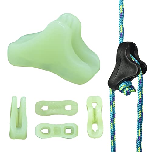 12Pack Ultralight Guyline Tensioners Tent Guyline Cord Rope Adjuster for Outdoor Camping Hiking Tent Tarp Canopy Shelter (Fluorescent)