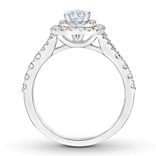 1-1/5 Carat (Ctw) Bridal Set Moissanite Engagement Rings For Women Platinum Plated Silver Ring Moissanite Rings- 3.5 #TOP3