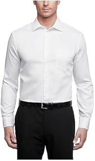 Van Heusen mens Dress Shirts Regular Fit Lux Sateen Stretch Solid Dress Shirt