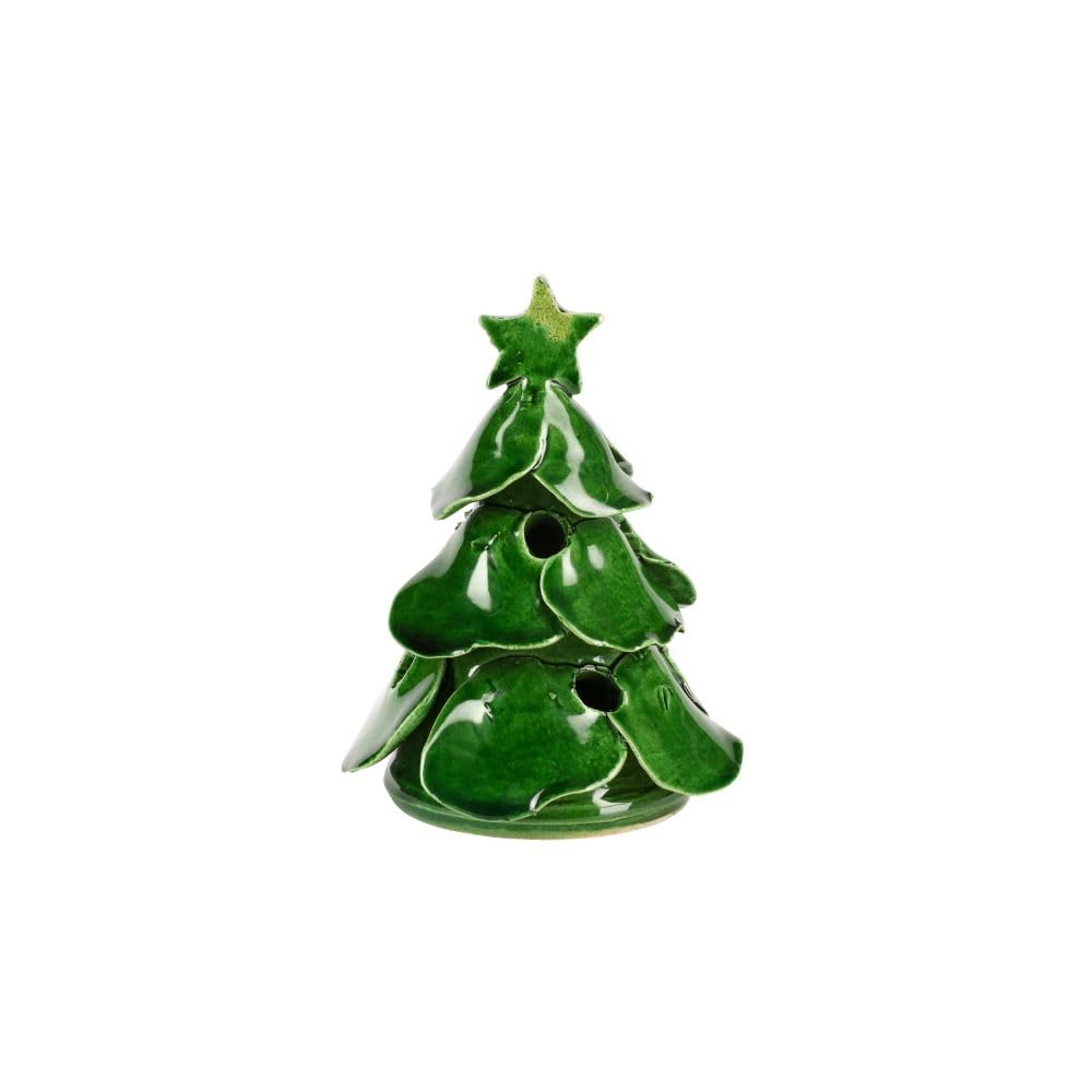 Vietri Foresta Green Mini Scalloped Tree