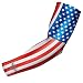 USA Flag Sports Compression Arm Sleeve - Youth & Adult Sizes - Baseball Football Basketball Golf by Bucwild Sports (1 Sleeve - Adult Small)