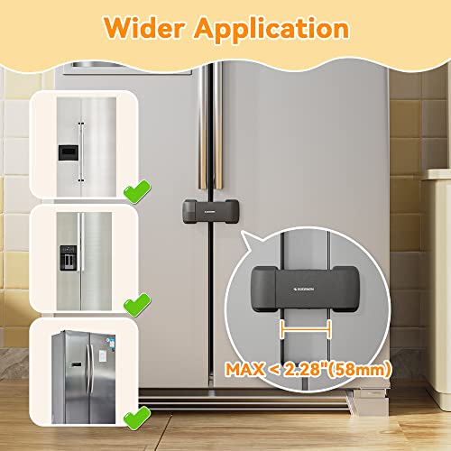 image for EUDEMON Updated French Fridge Lock French Door Refrigerator/Freezer Lo