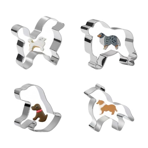 4-Piece Dog Cookie Cutter Set by ENBRWAS