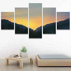 SIGNWIN 5 Panel Canvas Wall Art Setting in...