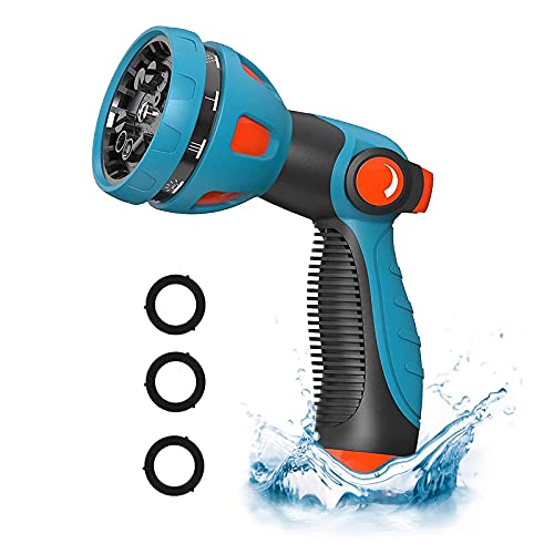 Water Hose Nozzle Sprayer Features 10 Spray Patterns Thumb Control On Off Valve for Easy Water Control HIGH Pressure Garden Hose Nozzle for Garden Hose Garden Hose Spray Nozzle for Hose