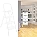 Dioche Échelles à 4 Marches, Échelle Pliable Multifonctionnelle, Escabeau Pliante, Échelle Antidérapante avec Poignée pour Bibliothèque Bureau Garage Cuisine