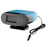Calefactor Para Coche 12 V Portátil Deshumidificador De Ventanas Calefacción Ventilador De Refrigeración 2 En 1 Parabrisas Descongelado con Descongelador Giratorio De 360°,Azul