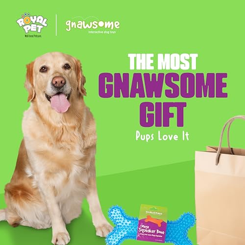 Gnawsome Dog Toys - Mega Squeaker Bone - Dental & Gum Wellness - Stimulating Fun - Hidden Squeaker - Durable for Heavy Chewers - 100% BPA-Free - Assorted Colors by Gnawsome - Used condition - Image 7