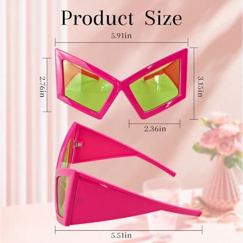 Funny Oversized Party Glasses Sunglasses Max Width 5.9", Hilarious Costume Accessories for Birthdays, Dance Parties2