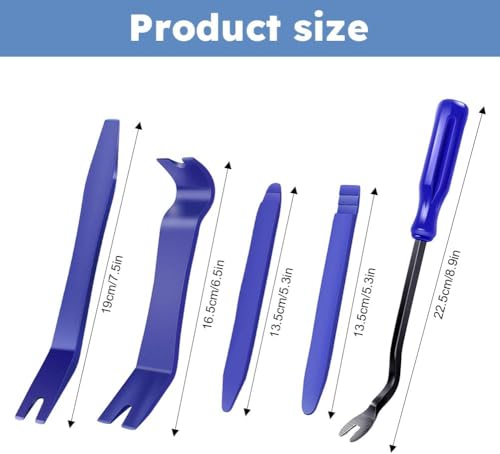 Einesin Trim Removal Tools, Pry Tools, Car Pry Tool Kit, Car Panel Door Audio Radio Stereo Removal Tools for Auto Car Door Audio Panel Trim Removal Dashboard Removal - Image 2