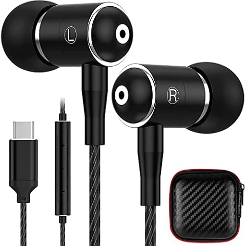 USB C Headphones, ACAGET Wired Earbuds Noise Cancelling Earphone,S22 + S22 Ultra Type C Headphone with Mic HiFi Digital Stereo In-Ear Headset for OnePlus 10Pro 10T Nord 2 S21Ultra S20 FE Pixel 6 Pro 5 Cover