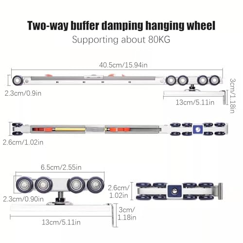 Stainless steel sliding door hardware et rail de guidage robuste pour intérieur - 3