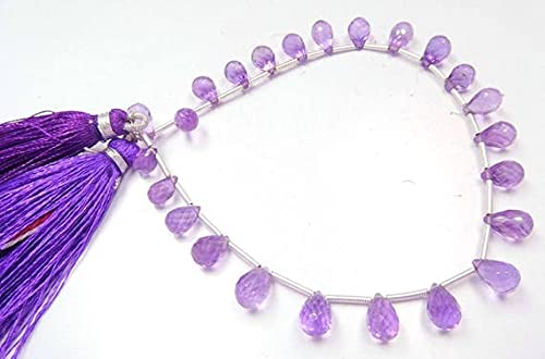 Perles améthyste en goutte 4X6-5X8 mm LKBEADS pierre naturelle facettée pour DIY bijoux