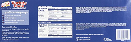 Lance Fresh Sandwich Crackers Real Peanut Butter Variety Pack, 36Count #TOP3