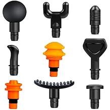 Massage Gun Heads, Replaceable Massager Gun Attachment 9 Different Muscle Massager Heads for 18-19mm Deep Tissue Percussion Massage Head s