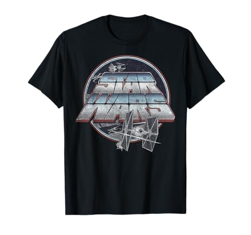T-shirt Star Wars Tie Fighter noir vêtement geek science-fiction imprimé original