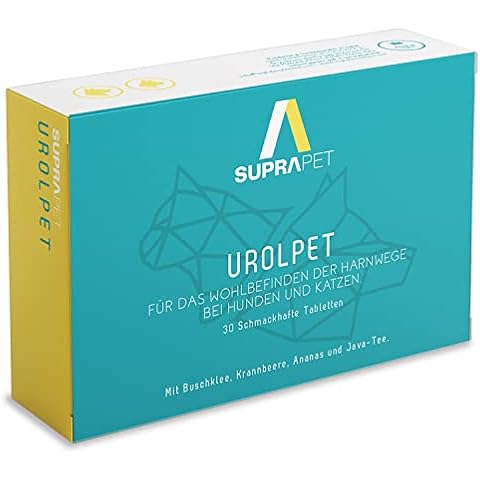 Suprapet Urolpet Hunde und Katzen Harnwegs-Wellness 30 Tabletten à 1000 mg - Natürliches Ergänzungsfutter bei Blasenentzündung, Prostata mit Lespedeza Cover
