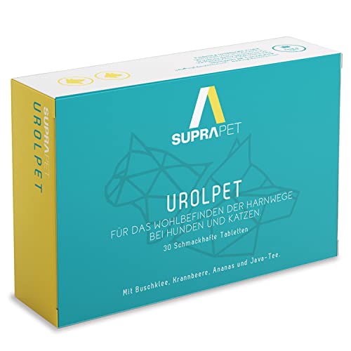 Suprapet Urolpet Hunde und Katzen Harnwegs-Wellness 30 Tabletten à 1000 mg - Natürliches Ergänzungsfutter bei Blasenentzündung, Prostata mit Lespedeza, Cranberry, Ananas, Java-Tee Cover