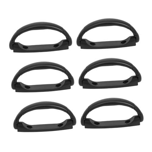 KALLORY Speaker Handle Set 6 Pack Black Handles Durable Plastic for Audio Equipment Easy Mounting